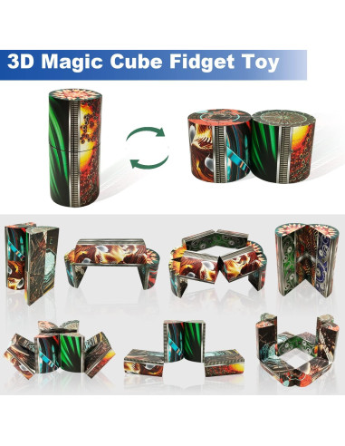 Juego de Cubos Mágicos 3D ONCOFAN - Paquete de 3 Cubos