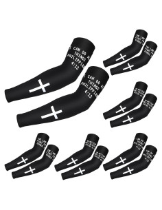 Geyoga 6 Pares Mangas Refrigerantes para Brazos - Negro