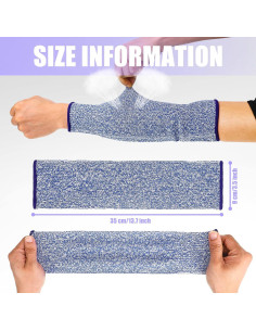 Chuarry 3 Pares de Mangas Protectivas Resistentes a Cortes Nivel 5 2