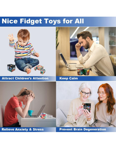 Juego de Cubos Mágicos 3D ONCOFAN - Paquete de 3 Cubos