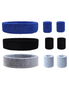 Juego de 9 Bandas para el Sudor SUSU BLOCK - Diademas y Muñequera