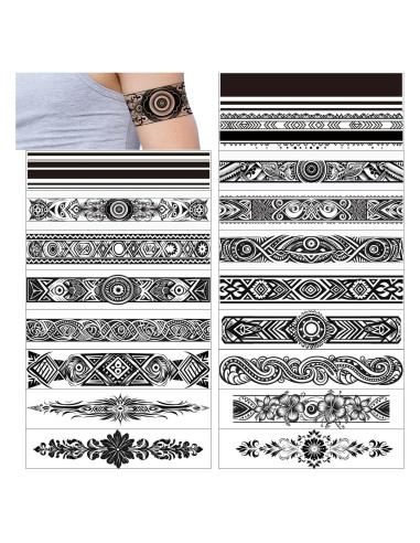 Tatuajes Temporales de Banda GLARYYEARS - Paquete de 18 Realistas