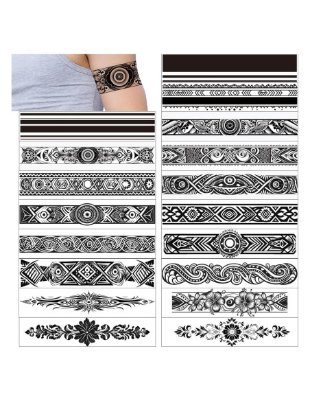 Tatuajes Temporales de Banda GLARYYEARS - Paquete de 18 Realistas