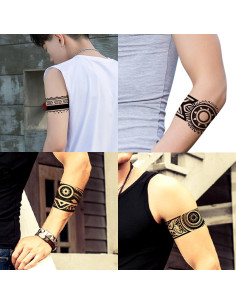 Tatuajes Temporales de Banda GLARYYEARS - Paquete de 18 Realistas 2