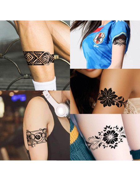 Tatuajes Temporales de Banda GLARYYEARS - Paquete de 18 Realistas