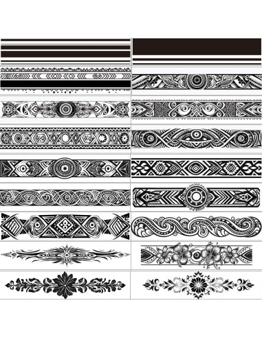 Tatuajes Temporales de Banda GLARYYEARS - Paquete de 18 Realistas