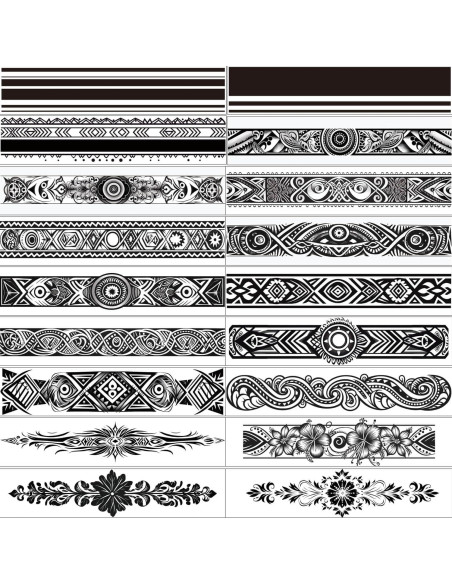 Tatuajes Temporales de Banda GLARYYEARS - Paquete de 18 Realistas