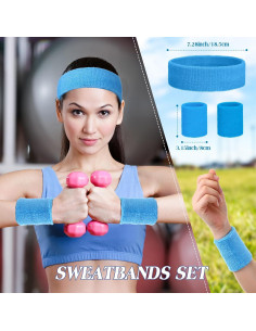 Conjunto de Muñequera y Diadema Deportiva Yuxung Neón 2