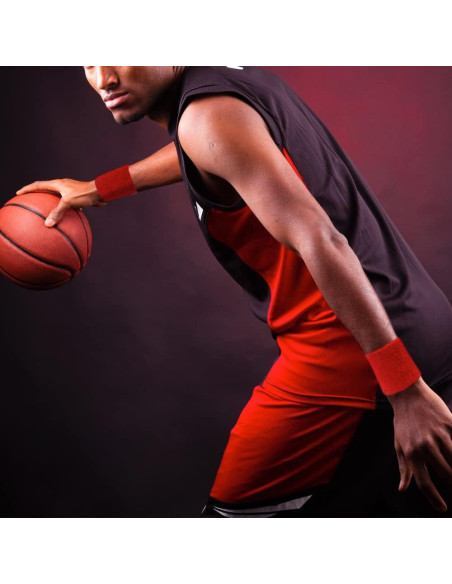 Conjunto de Banda para la Cabeza y Muñequera OKYESFLY Rojo