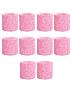 10 Muñequera Absorbente JJUNW Rosa para Multi-Deporte