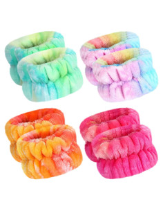 8 Bandas de Muñeca Spa Janinka Franela Multicolor Ajustables