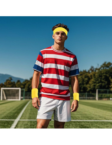 Conjunto de 3 Piezas Muñequera y Banda Sucrain Amarillo