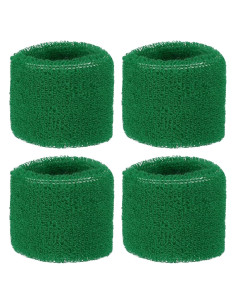 Muñequera Deportiva PATIKIL Algodón Toalla Verde 4 Piezas