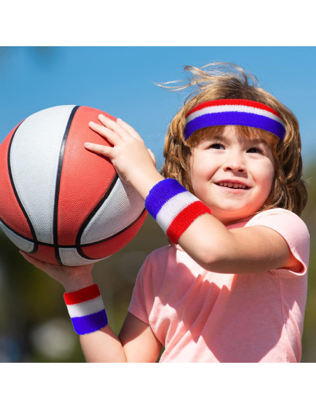 Conjunto de 6 Piezas Bandas para Sudor Hungdao - Rojo, Blanco, Azul