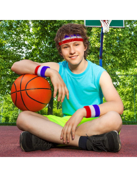 Conjunto de 6 Piezas Bandas para Sudor Hungdao - Rojo, Blanco, Azul