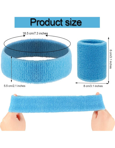 Conjunto 18 Piezas Muñequera y Diademas Ultrafun Colorido