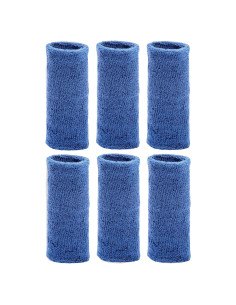 Toalla de Muñeca de Deporte Única 15.24 cm Azul (Paquete de 6)
