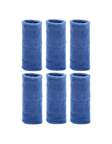 Toalla de Muñeca de Deporte Única 15.24 cm Azul (Paquete de 6)