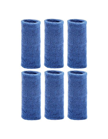 Toalla de Muñeca de Deporte Única 15.24 cm Azul (Paquete de 6)
