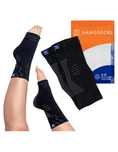 Calcetines de Compresión Sin Dedos NanoSocks Mediano Negro