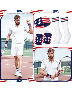 Conjunto Deportivo Skylety 5 Piezas: Banda, Muñequera y Calcetines 2