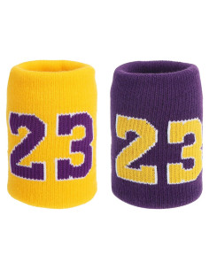 Banda de Sudor Deportiva PATIKIL Unisex 9x8cm Amarillo/Púrpura