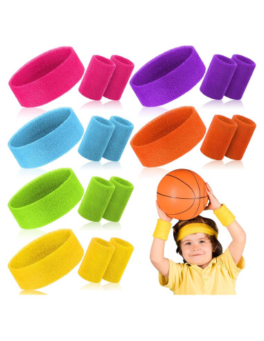 Conjunto de 18 Piezas Muñequera y Diadema Hungdao