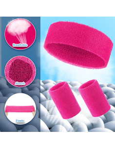 Conjunto de 18 Piezas Muñequera y Diadema Hungdao 2