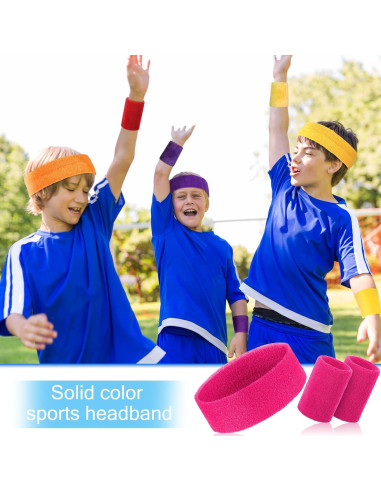 Conjunto de 18 Piezas Muñequera y Diadema Hungdao