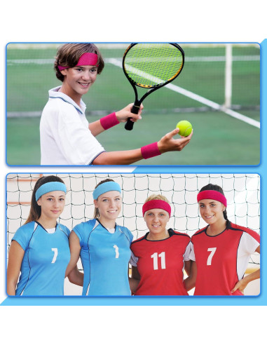 Conjunto de 18 Piezas Muñequera y Diadema Hungdao