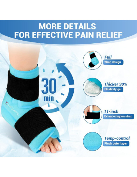 Funda de Hielo para Tobillo Comfytemp Grande 22cm Alivio Dolor