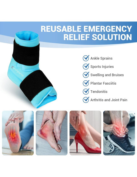 Funda de Hielo para Tobillo Comfytemp Grande 22cm Alivio Dolor