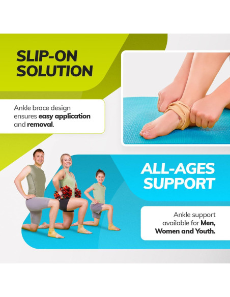 Faja de Soporte para Tobillo BraceAbility - Compresión Ligera M