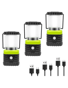 3 Paquetes Linterna LED Camping Jarxin 1000LM IP44 Recargable
