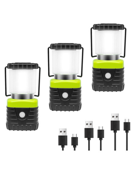 3 Paquetes Linterna LED Camping Jarxin 1000LM IP44 Recargable