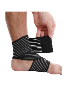 Soporte de Tobillo Ajustable SUJAYU para Esguince - Negro