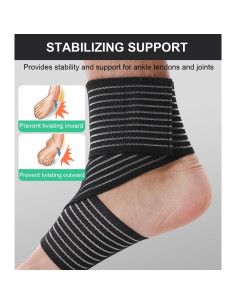 Soporte de Tobillo Ajustable SUJAYU para Esguince - Negro 2