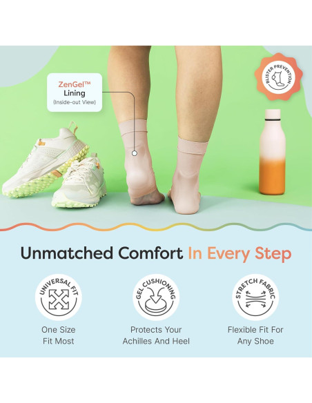 Mangas de Compresión para Tendón de Aquiles ZenToes - Alivio de Dolor