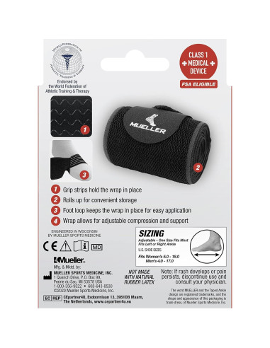 Funda Ajustable para Tobillo MUELLER - Alivio Esguinces y Artritis