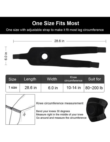 Férula para Rodilla SUJAYU Ajustable Compresión Negro