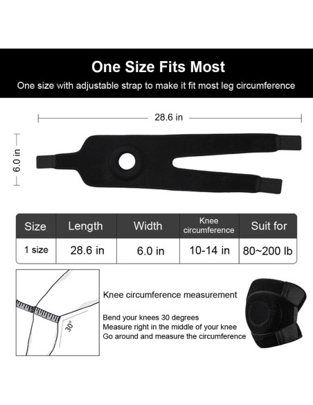 Férula para Rodilla SUJAYU Ajustable Compresión Negro