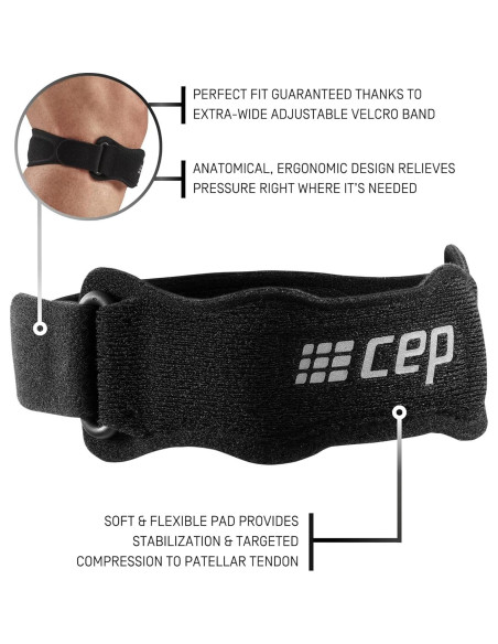 Correa de Compresión Patelar CEP Unisex Negro M