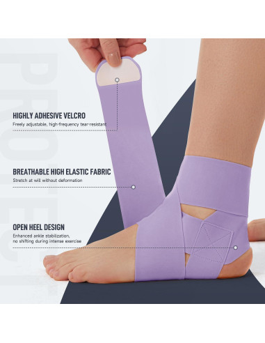 Faja Soporte para Tobillo Domaste Violeta Ajustable 1 Unidad