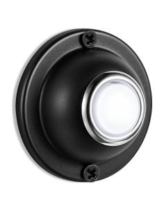 Botón de Timbre Dreyoo LED Negro Impermeable 3.81 cm