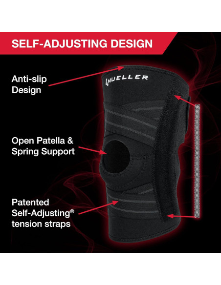 Férula de Rodilla Autoajustable MUELLER para Alivio del Dolor