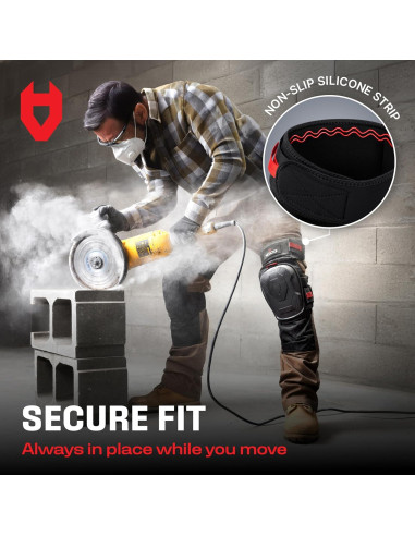 Almohadillas de Rodilla NoCry GelGuard Plus - Ajustables, Negro