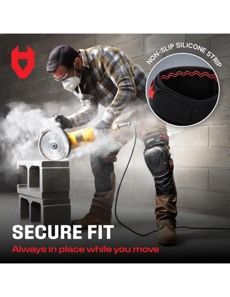 Almohadillas de Rodilla NoCry GelGuard Plus - Ajustables, Negro