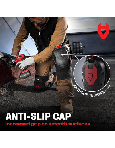 Almohadillas de Rodilla NoCry GelGuard Plus - Ajustables, Negro