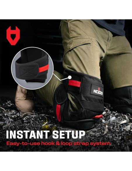 Almohadillas de Rodilla NoCry GelGuard Plus - Ajustables, Negro