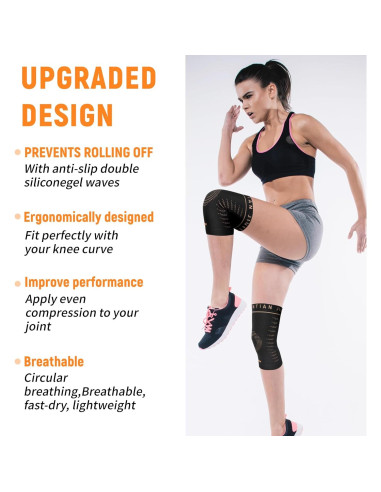 Soporte de Rodilla JIUFENTIAN Unisex con Correa - 2 Pack Mediano